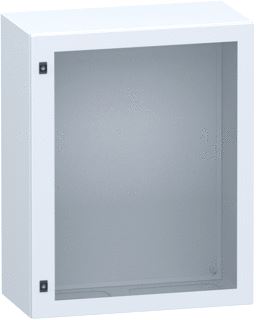 SCHNEIDER ELECTRIC GLAZED STEEL DOOR SPACIAL CRN WITHOUT MOUNTING PLATE 1000X800X400MM IP66 IK08 RAL7035