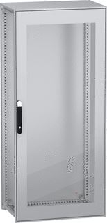 SCHNEIDER ELECTRIC VLOERSTAANDE MODULAIRE ELEKTRISCHE BEHUIZING PANELSET SFN MET EEN GEREDUCEERDE CO2 UITSTOOT GLAZEN DEUR 1800X800X500 MM IP55