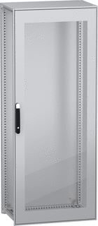 SCHNEIDER ELECTRIC VLOERSTAANDE MODULAIRE ELEKTRISCHE BEHUIZING PANELSET SFN MET EEN GEREDUCEERDE CO2 UITSTOOT GLAZEN DEUR 2000X800X500 MM IP55