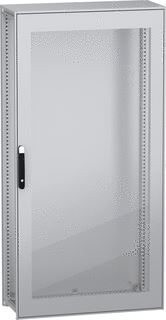 SCHNEIDER ELECTRIC VLOERSTAANDE MODULAIRE ELEKTRISCHE BEHUIZING PANELSET SFN MET EEN GEREDUCEERDE CO2 UITSTOOT GLAZEN DEUR 2000X1000X400 MM IP55