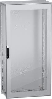 SCHNEIDER ELECTRIC VLOERSTAANDE MODULAIRE ELEKTRISCHE BEHUIZING PANELSET SFN MET EEN GEREDUCEERDE CO2 UITSTOOT GLAZEN DEUR 2000X1000X500 MM IP55 