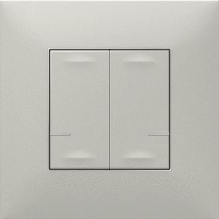 LEGRAND VALENA NEXT WN DUBB. GECONN. SCHAKELAAR + NULLEIDER 2X250W ALU