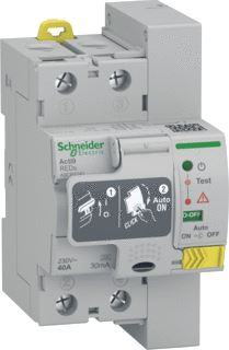 SCHNEIDER ELECTRIC RESIDUAL CURRENT DEVICE RECLOSER ACTI9 REDS 2 P 40 A 30 MA A TYPE