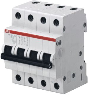 ABB SYSTEMPRO M COMPACT INSTALLATIEAUTOMAAT B-KAR 16A 3P+N 6KA 6KA 400V AC 4 MODULE