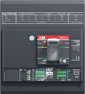 ABB XT2L 160 EKIP LS/I IN= 10A 4 POLIG VAST MET VOORAANSLUITING ELECTRONISCHE BEVEILIGING 