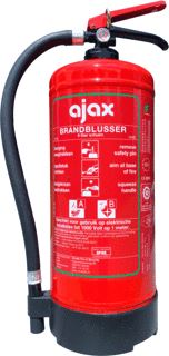 AJAX HANDBRANDBLUSSER SPROEISCHUIMBLUSSER SP9E PFAS-VRIJ BRANDKLASSE A EN B ROOD