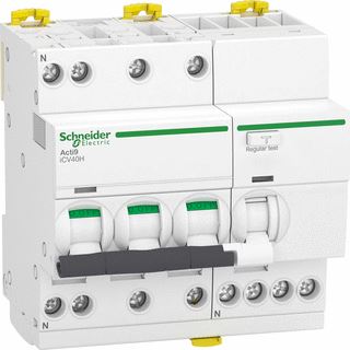 SCHNEIDER ELECTRIC ACTI9 ICV40H AARDLEKAUTOMAAT 3P+N 16A C-KARAKTERISTIEK 10000A 30MA TYPE A