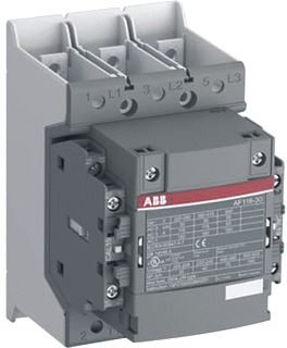 ABB MAGNEETSCH. 55KW 400V 3P SPOEL CODE 12 GROOT SPANNINGSBEREIK HULPCONTACT 2NO + 2NC SPOORWEG UITVOERI 