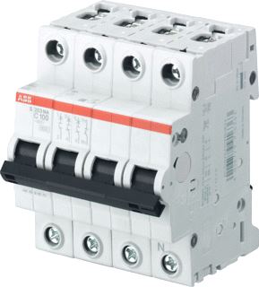 ABB SYSTEMPRO M COMPACT INSTALLATIEAUTOMAAT C-KAR 80A 3P+N AC/DC 4 MODULE IP20 