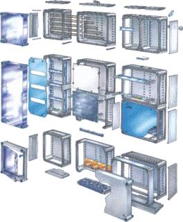 ABB VMS 63 DIN-RAIL BOX 4 ROW 56MODULES 