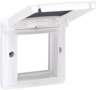 NIKO VERSTELBAAR FRAME MET DEKKING VOOR 45 X 45 MM FUNCTIES WIT 