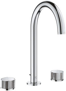 GROHE ATRIO PRIVATE COLLECTION GEKARTELDE KNOB GREPEN 3-GATS WASTAFELMENGKRAAN WAND L-SIZE 