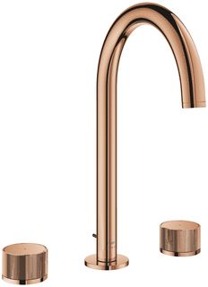 GROHE ATRIO PRIVATE COLLECTION GEKARTELDE KNOB GREPEN 3-GATS WASTAFELMENGKRAAN WAND L-SIZE WARM SUNSET 