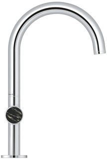 GROHE ATRIO PRIVATE COLLECTION GEKARTELDE KNOPGREPEN WASTAFELMENGKRAAN L-SIZE GLADDE BODY 