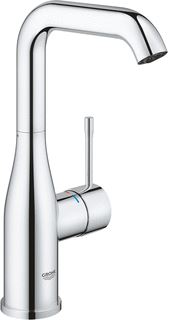 GROHE ESSENCE NEW 1-GATS WASTAFELKRAAN L-SIZE MET HOGE DRAAIBARE UITLOOP MET GLADDE BODY ECOJOY MET 28MM CARTOUCHE CHROOM