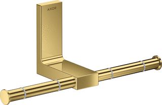 AXOR UNIVERSAL RECTANGULAR DUBBELE CLOSETROLHOUDER POLISHED GOLD OPTIC