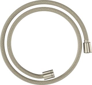 AXOR DOUCHESLANG TEXTIEL 1,25 M MET KONISCHE EN CYLINDRISCHE MOER BRUSHED NICKEL