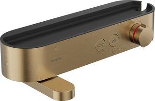 HANSGROHE SHOWERTABLET BADKRAAN THERMOSTATISCH MET KOPPELINGEN MET OMSTEL HOH=15CM BRUSHED BRONZE