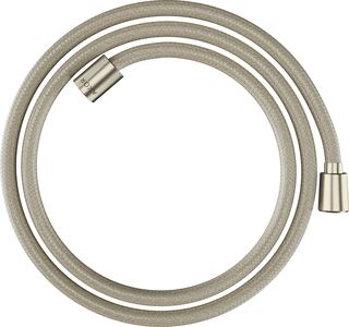 AXOR DOUCHESLANG TEXTIEL 1,60 M MET KONISCHE EN CYLINDRISCHE MOER BRUSHED NICKEL