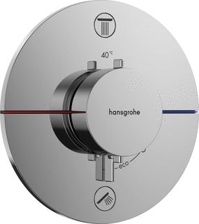 HANSGROHE SHOWERSELECT COMFORT S AFBOUWDEEL VOOR INBOUW DOUCHEKRAAN THERMOSTATISCH MET 2 FUNCTIES ROND CHROOM 