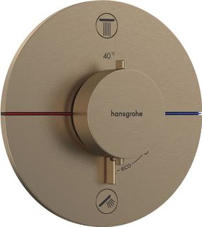 HANSGROHE SHOWERSELECT COMFORT S AFBOUWDEEL VOOR INBOUW DOUCHEKRAAN THERMOSTATISCH MET 2 FUNCTIES ROND BRUSHED BRONZE 