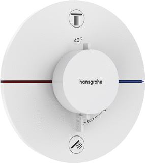 HANSGROHE SHOWERSELECT COMFORT S AFBOUWDEEL VOOR INBOUW DOUCHEKRAAN THERMOSTATISCH MET 2 FUNCTIES ROND MAT WIT 