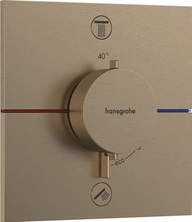 HANSGROHE SHOWERSELECT COMFORT E AFBOUWDEEL VOOR INBOUW DOUCHEKRAAN THERMOSTATISCH MET 2 FUNCTIES VIERKANT MET AFGERONDE HOEKEN BRUSHED BRONZE 