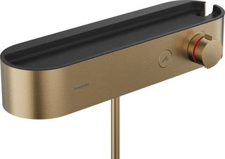 HANSGROHE SHOWERTABLET DOUCHEKRAAN THERMOSTATISCH MET KOPPELINGEN ZONDER OMSTEL HOH=15CM BRUSHED BRONZE 