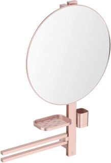 IDEAL STANDARD ALU+ ACCESSOIRE BAR MET SPIEGEL ROND 50.8CM ROSE 