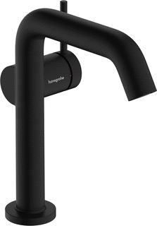 HANSGROHE TECTURIS S 1-GATS WASTAFELKRAAN BM 150 FINE COOLSTART MET PUSH OPEN MET VASTE UITLOOP VOORSPRONG 13.9CM MAT ZWART 