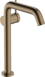 HANSGROHE TECTURIS S 1-GATS WASTAFELKRAAN BM 240 FINE COOLSTART MET PUSH OPEN WASTE MET VASTE UITLOOP VOORSPRONG 16.7CM BRUSHED BRONZE 