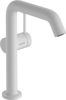 HANSGROHE TECTURIS S 1-GATS WASTAFELKRAAN BM 210 FINE COOLSTART MET PUSH OPEN WASTE MET DRAAIB. UITLOOP VOORSPRONG 15.4CM MAT WIT 