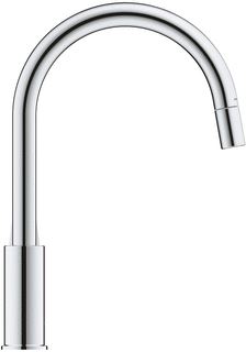 GROHE START EDGE 1-GATS KEUKENKRAAN MET HOGE DRAAIBARE UITTREKBARE UITLOOP VOORSPRONG 21.5CM MET GESLOTEN GREEP CHROOM 