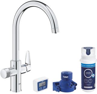 GROHE BLUE PURE STARTCURVE KEUKENMENGKRAAN MET FILTERFUNCTIE EN C-UITLOOP CHROOM 