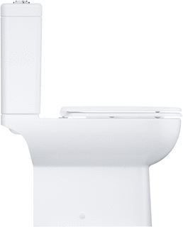 GROHE START EDGE WC PACK MET DUOBLOKPOT DIEPSPOEL RIMLESS INCLUSIEF RESERVOIR MET INLAAT ONDERZIJDE 38.4X66.8X82.5CM MET CLOSETZITTING MET SOFTCLOSE EN QUICK RELEASE WIT 