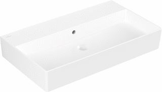 VILLEROY & BOCH MEMENTO 2.0 WASTAFEL 800 X 470 X 140 MM STONE WHITE CERAMICPLUS MET OVERLOOP ONGESLEPEN 