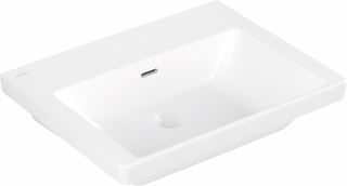 VILLEROY & BOCH SUBWAY 3.0 WASTAFEL 600 X 470 X 165 MM STONE WHITE CERAMICPLUS MET OVERLOOP ONGESLEPEN