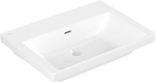 VILLEROY & BOCH SUBWAY 3.0 WASTAFEL 650 X 470 X 165 MM WHITE ALPINE MET OVERLOOP ONGESLEPEN