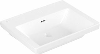 VILLEROY & BOCH SUBWAY 3.0 WASTAFEL 600 X 470 X 165 MM STONE WHITE CERAMICPLUS MET OVERLOOP