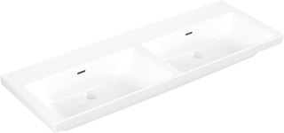 VILLEROY & BOCH SUBWAY 3.0 DUBBELE MEUBELWASTAFEL 1300 X 475 X 165 MM WHITE ALPINE CERAMICPLUS MET OVERLOOP ONGESLEPEN