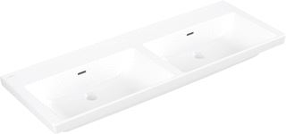 VILLEROY & BOCH SUBWAY 3.0 DUBBELE MEUBELWASTAFEL 1300 X 475 X 165 MM STONE WHITE CERAMICPLUS MET OVERLOOP ONGESLEPEN