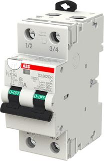 ABB AARDLEKAUTOMAAT DS202CR 2P C6 30MA 6KA TYPE A