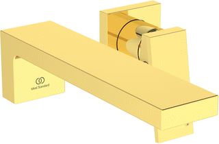 IDEAL STANDARD EXTRA WANDMENGKRAAN 5 L/MIN MET UITLOOP 230 MM 2 OPBOUWDELEN VOOR COMBINATIE MET INBOUWDEEL A1313NU IN BRUSHED GOLD AFWERKING