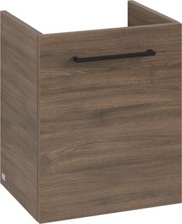 VILLEROY & BOCH WELLNESS AVENTO WASTAFELONDERKAST 1 DEUR 426 X 514 X 384 MM ARIZONA OAK GREEP VOLCANO BLACK