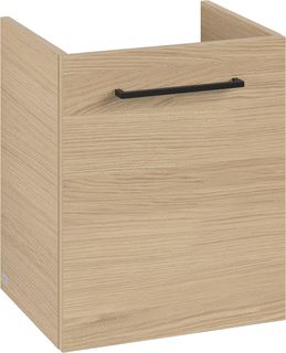 VILLEROY & BOCH WELLNESS AVENTO WASTAFELONDERKAST 1 DEUR 426 X 514 X 384 MM NORDIC OAK GREEP VOLCANO BLACK