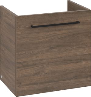 VILLEROY & BOCH WELLNESS AVENTO WASTAFELONDERKAST 1 DEUR 526 X 514 X 384 MM ARIZONA OAK GREEP VOLCANO BLACK