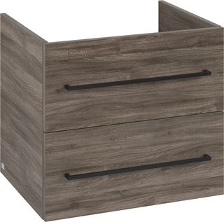 VILLEROY & BOCH WELLNESS AVENTO WASTAFELONDERKAST 2 UITTREKLADEN 576 X 514 X 484 MM STONE OAK GREEP VOLCANO BLACK