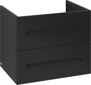 VILLEROY & BOCH WELLNESS AVENTO WASTAFELONDERKAST 2 UITTREKLADEN 626 X 514 X 484 MM VOLCANO BLACK GREEP VOLCANO BLACK