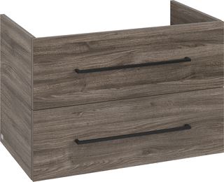 VILLEROY & BOCH WELLNESS AVENTO WASTAFELONDERKAST 2 UITTREKLADEN 776 X 514 X 484 MM STONE OAK GREEP VOLCANO BLACK