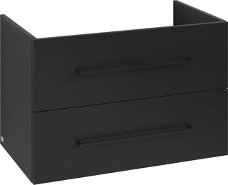 VILLEROY & BOCH WELLNESS AVENTO WASTAFELONDERKAST 2 UITTREKLADEN 776 X 514 X 484 MM VOLCANO BLACK GREEP VOLCANO BLACK